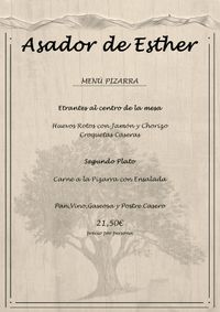 Menu Pizarra