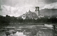 Torre Mocha despues de un incendio producido por un rayo en 1903